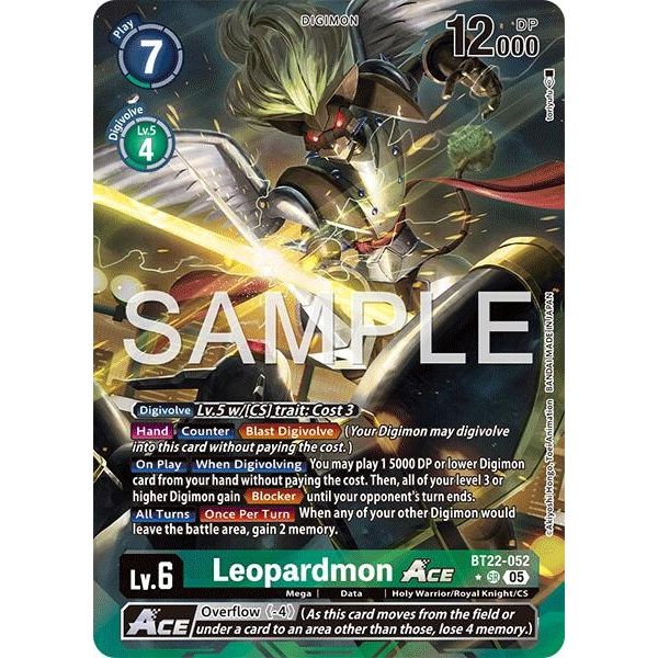 Image for Leopardmon ACE (Alternate Art) (BT22-052 SR) (BT22) - Digimon Card Game