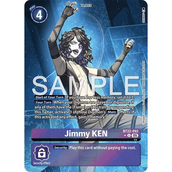 Image for Jimmy KEN (Alternate Art) (BT22-092 U) (BT22) - Digimon Card Game