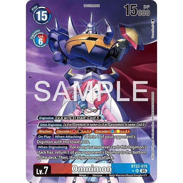 Image for Omnimon (Alternate Art) (BT22-015 SR) (BT22) - Digimon Card Game