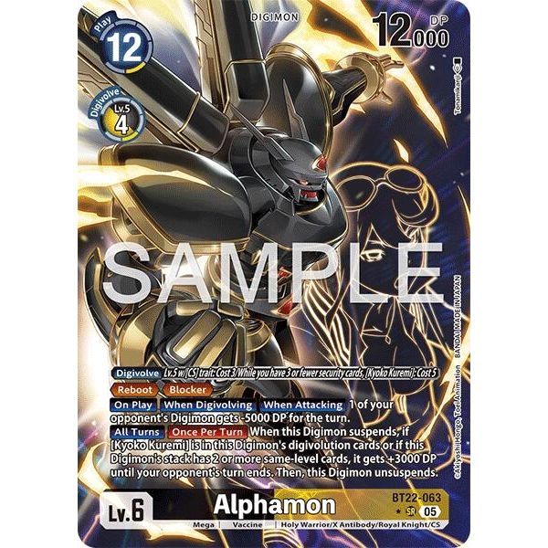 Image for Alphamon (Alternate Art) (BT22-063 SR) (BT22) - Digimon Card Game