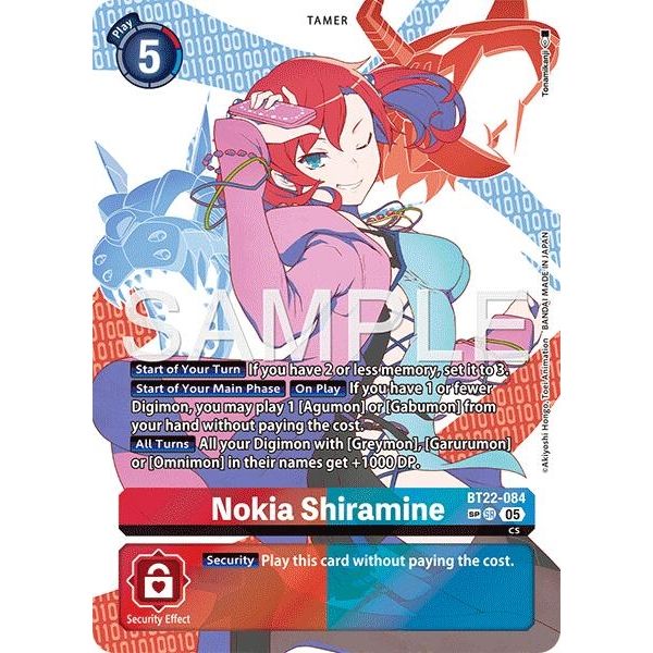 Image for Nokia Shiramine (SP) (BT22-084 SR) (BT22) - Digimon Card Game