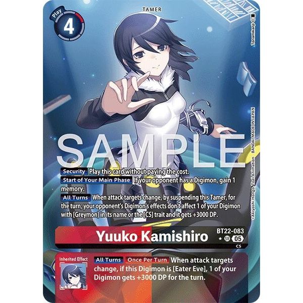 Image for Yuuko Kamishiro (Alternate Art) (BT22-083 SR) (BT22) - Digimon Card Game