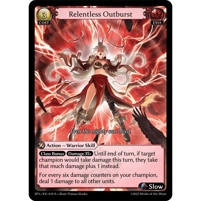 Image for Relentless Outburst (019) (SP3) - Grand Archive TCG