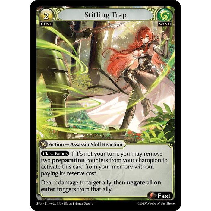 Image for Stifling Trap (022) (SP3) - Grand Archive TCG