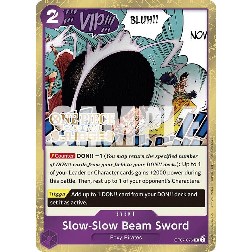 Image for Slow-Slow Beam Sword (Judge Pack Vol. 6) (OP07-076) (OP-PR) - One Piece Card Game
