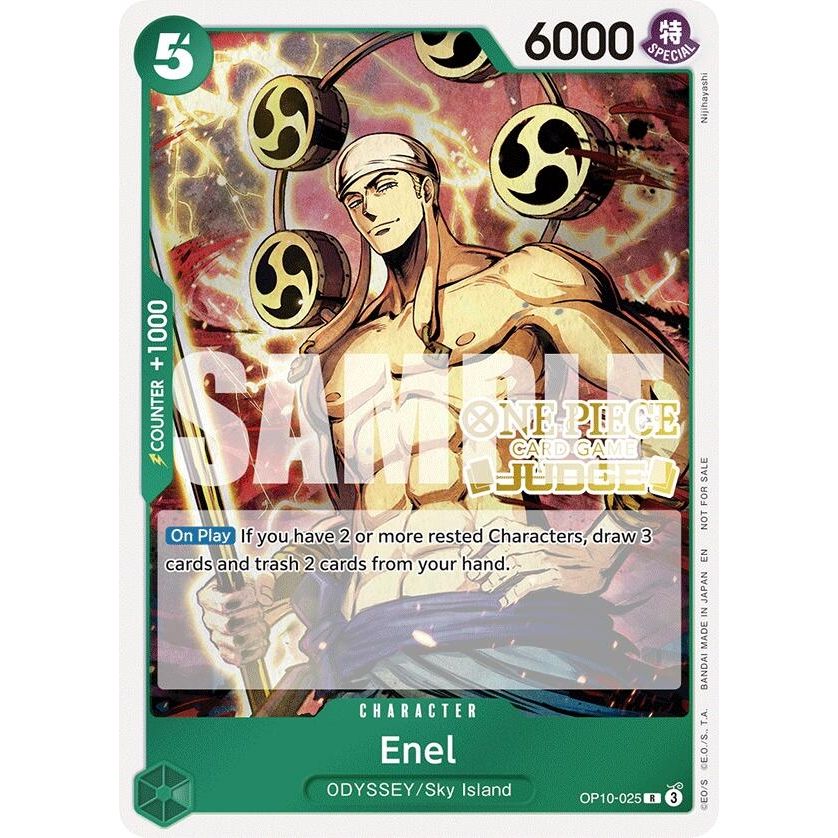 Image for Enel (Judge Pack Vol. 6) (OP10-025) (OP-PR) - One Piece Card Game