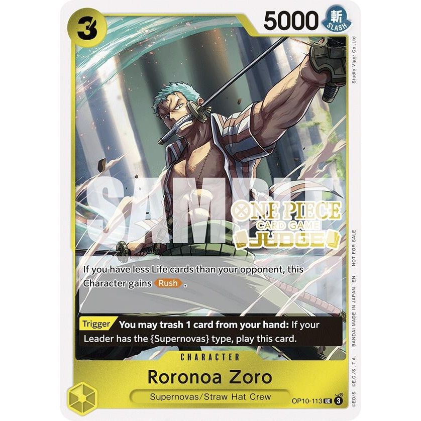 Image for Roronoa Zoro (Judge Pack Vol. 6) (OP10-113) (OP-PR) - One Piece Card Game