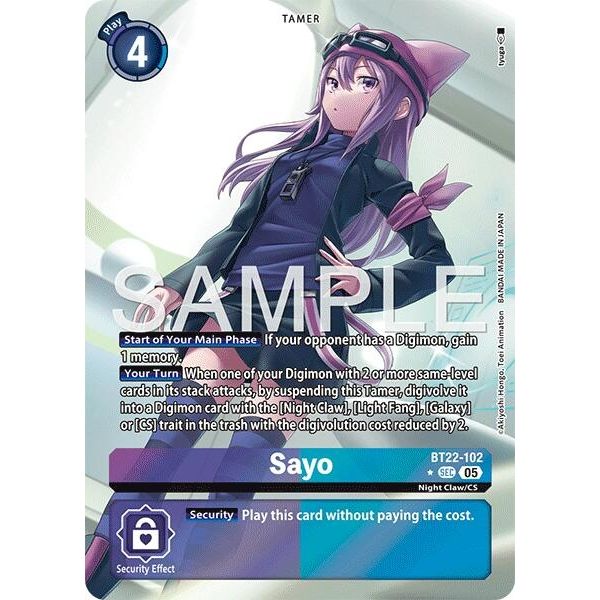 Image for Sayo (Alternate Art) (BT22-102 SEC) (BT22) - Digimon Card Game
