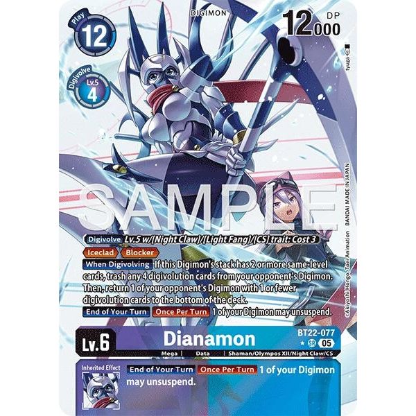 Image for Dianamon (Alternate Art) (BT22-077 SR) (BT22) - Digimon Card Game