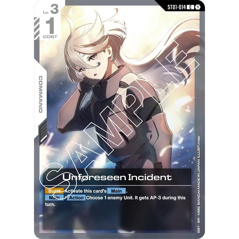 Image for Unforeseen Incident (ST01-014) (ST01) - Gundam Card Game