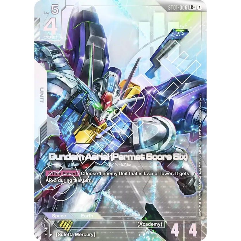 Image for Gundam Aerial (Permet Score Six) (LR+) (ST01-006) (ST01) - Gundam Card Game