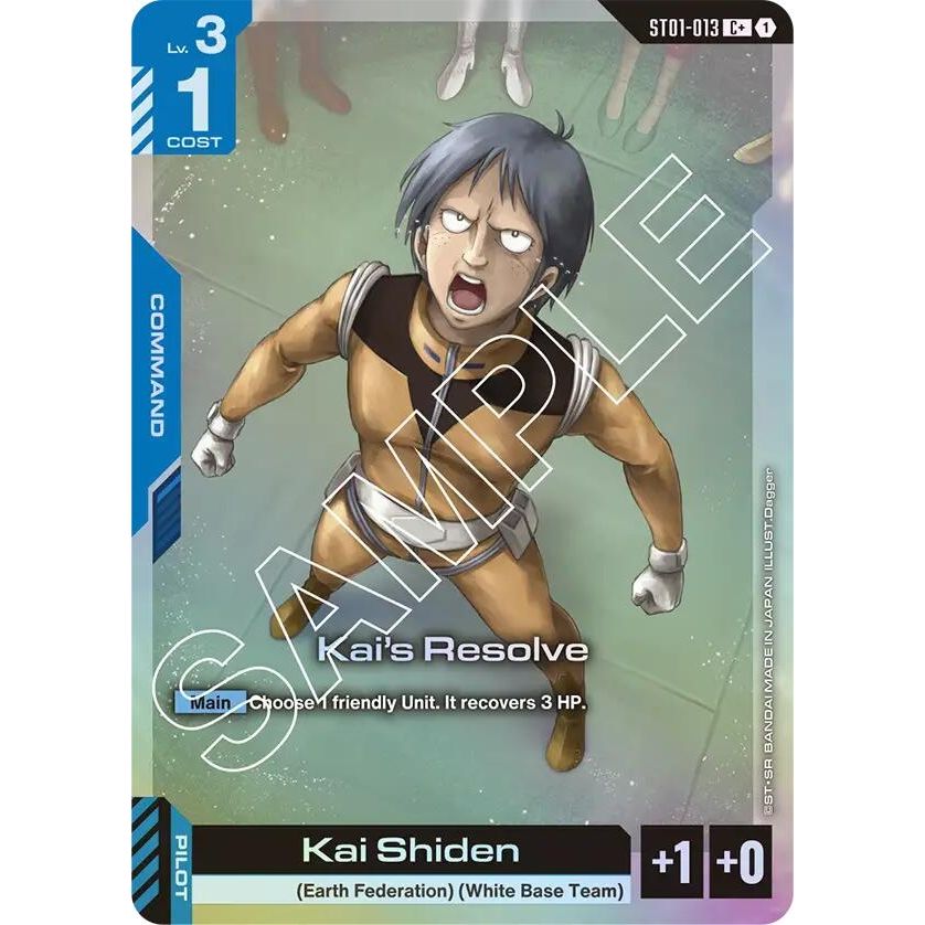 Image for Kai's Resolve (C+) (ST01-013) (ST01) - Gundam Card Game