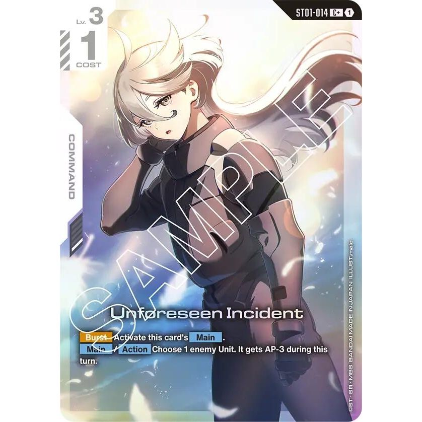 Image for Unforeseen Incident (C+) (ST01-014) (ST01) - Gundam Card Game