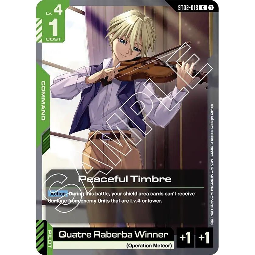 Image for Peaceful Timbre (ST02-013) (ST02) - Gundam Card Game