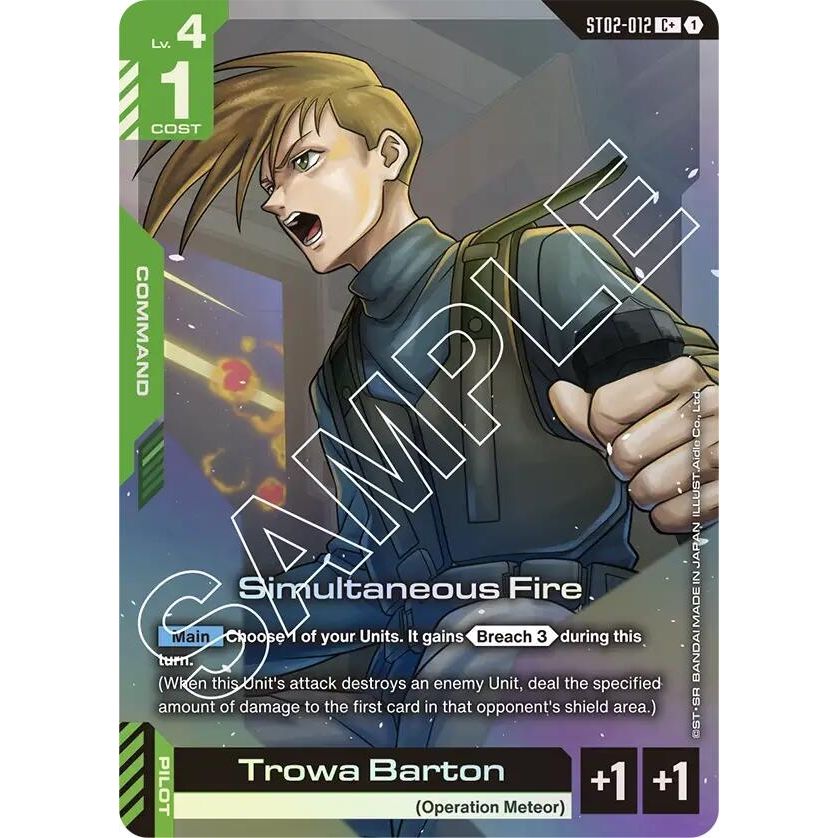 Image for Simultaneous Fire (C+) (ST02-012) (ST02) - Gundam Card Game