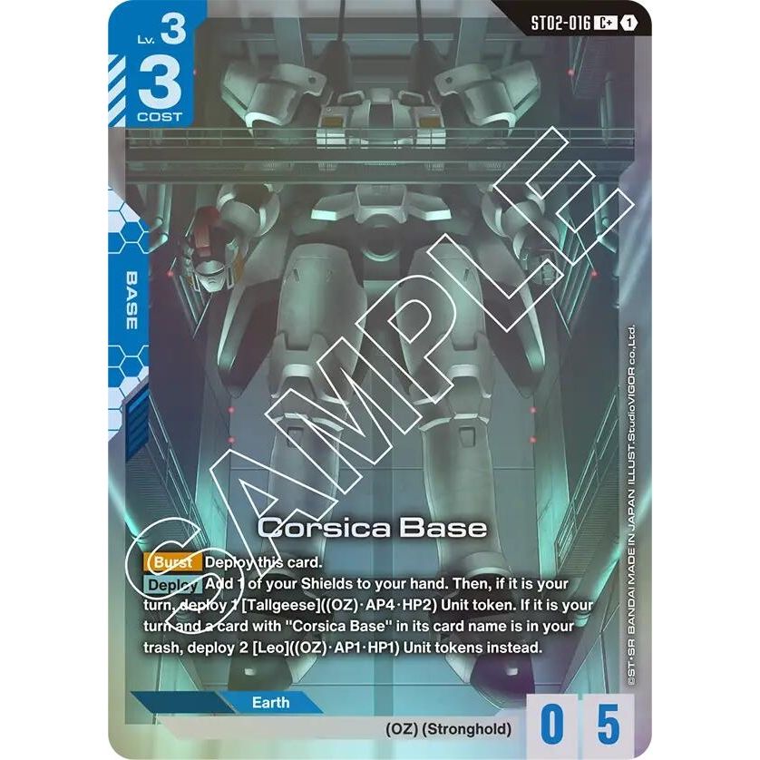 Image for Corsica Base (C+) (ST02-016) (ST02) - Gundam Card Game