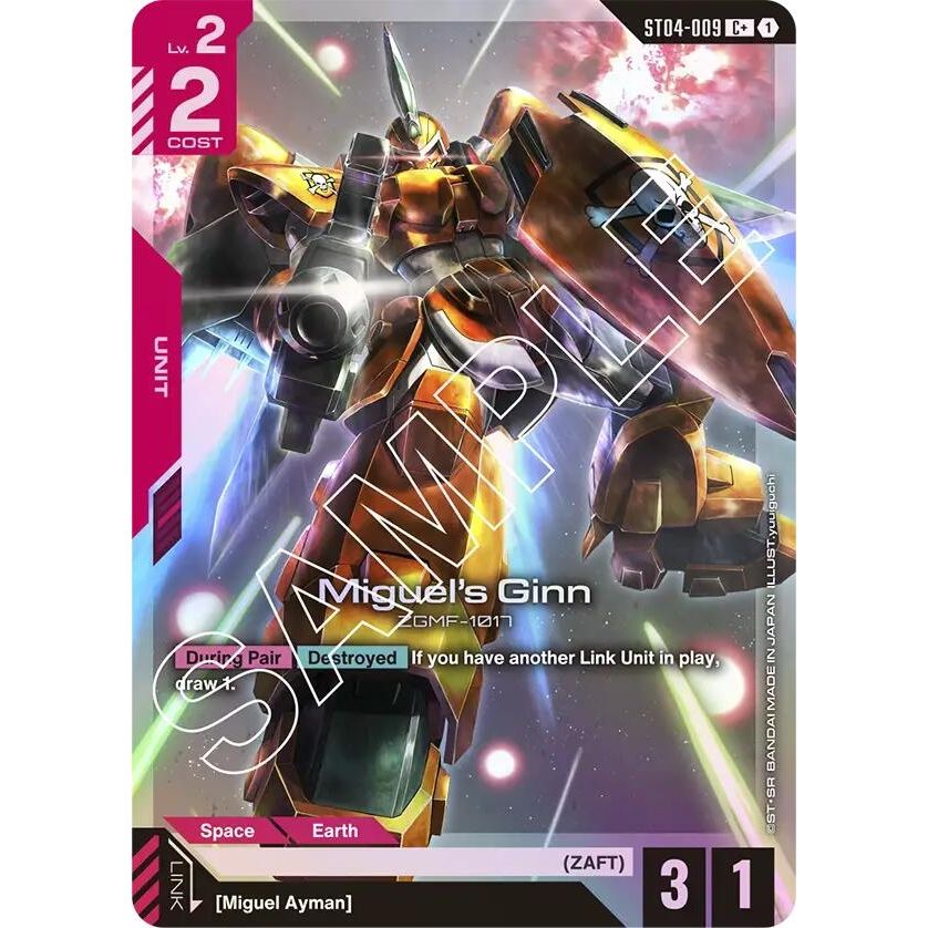Image for Miguel's Ginn (C+) (ST04-009) (ST04) - Gundam Card Game