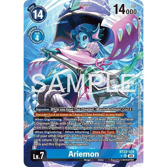 Image for Ariemon (Alternate Art) (BT22-028 SR) (BT22) - Digimon Card Game