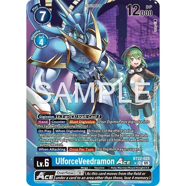 Image for UlforceVeedramon ACE (Alternate Art) (BT22-025 SR) (BT22) - Digimon Card Game