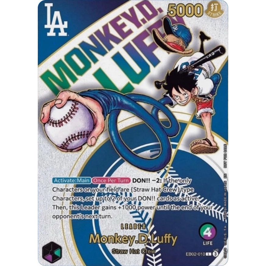 Image for Monkey.D.Luffy (010) (Dodgers x ONE PIECE) (EB02-010) (OP-PR) - One Piece Card Game