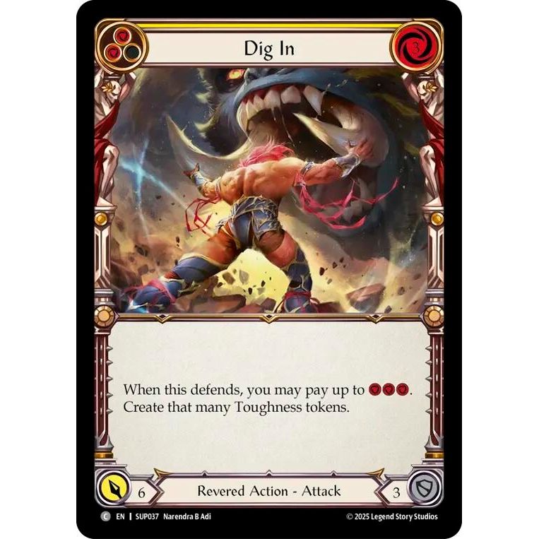 Image for Dig In (Yellow) (SUP037) (SUP) - Flesh and Blood TCG
