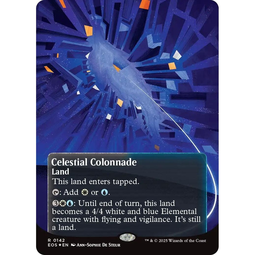Image for Celestial Colonnade (0142) (Borderless) (Galaxy Foil) (142) (EOS) - Magic: The Gathering