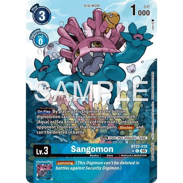 Image for Sangomon (Box Topper) (BT22-018 C) (BT22) - Digimon Card Game