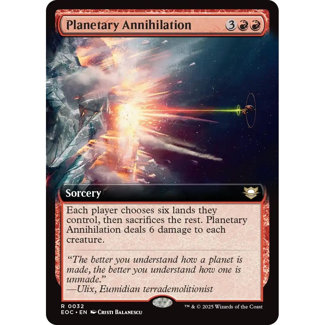 Image for Planetary Annihilation (Extended Art) (32) (EOC) - Magic: The Gathering