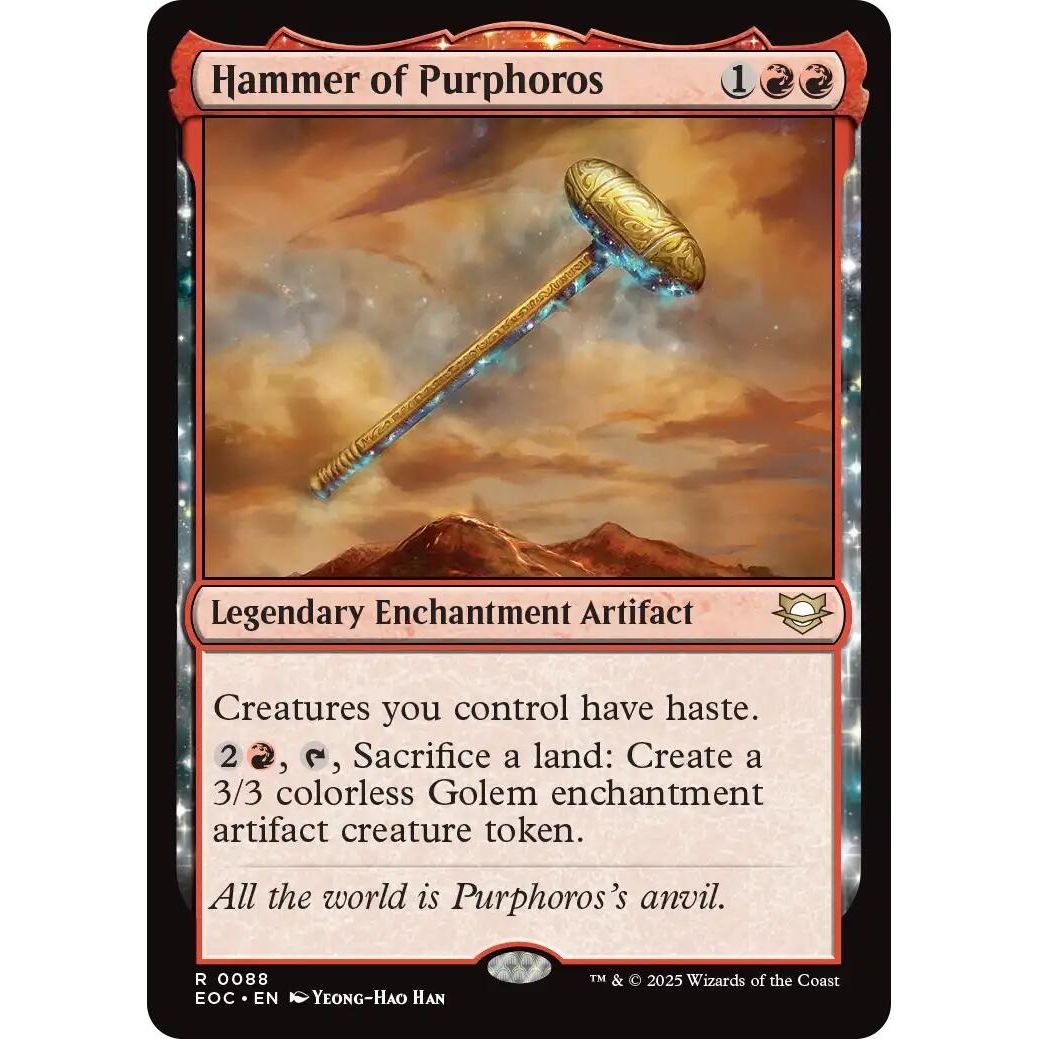 Image for Hammer of Purphoros (88) (EOC) - Magic: The Gathering