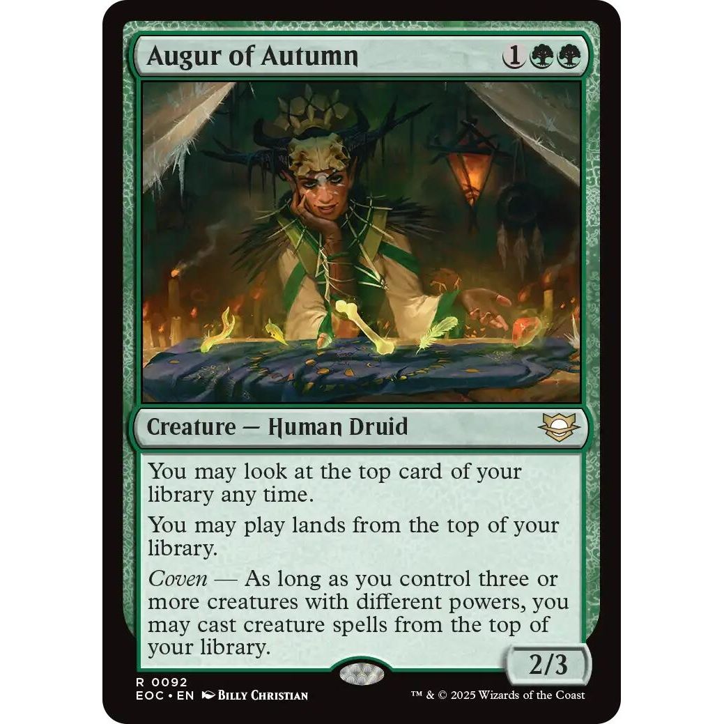 Image for Augur of Autumn (92) (EOC) - Magic: The Gathering