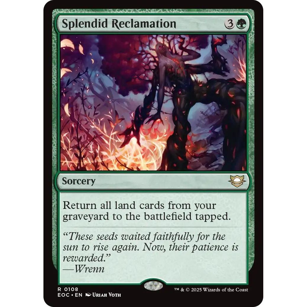 Image for Splendid Reclamation (108) (EOC) - Magic: The Gathering