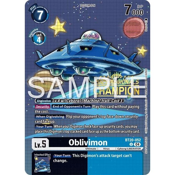 Image for Oblivimon (Regionals 25-26 Season 2 Champion) (BT20-052 U) (BT18-19) - Digimon Card Game