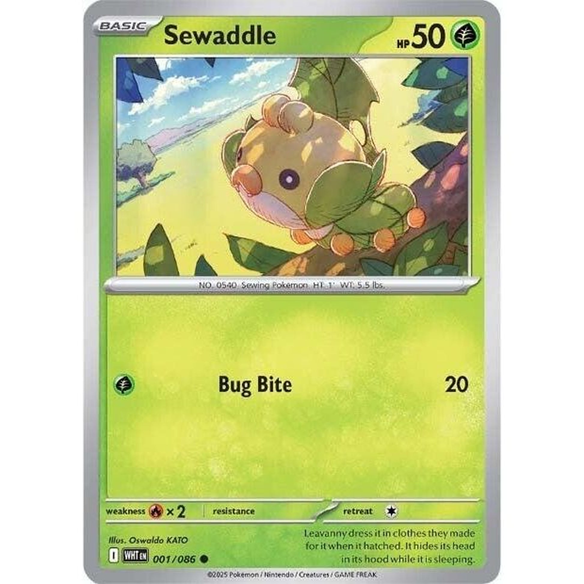 Image for Sewaddle (001/086) (WHT) - Pokemon