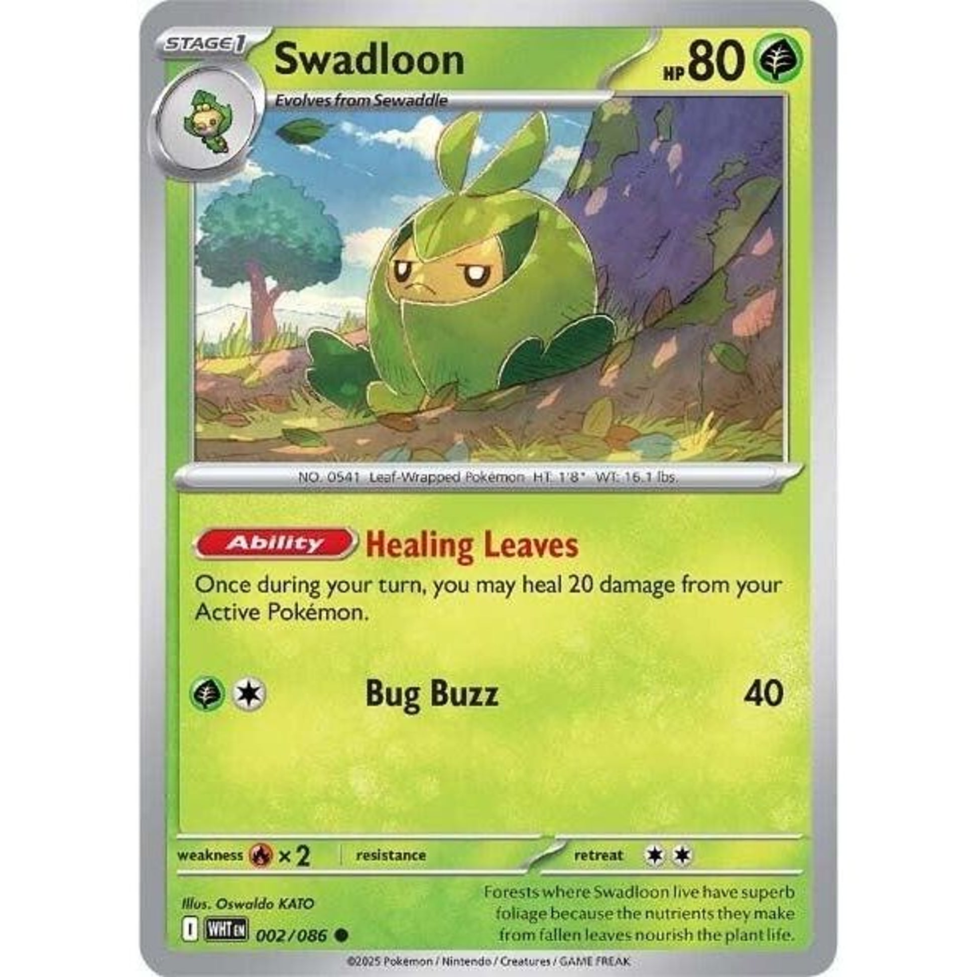 Image for Swadloon (002/086) (WHT) - Pokemon