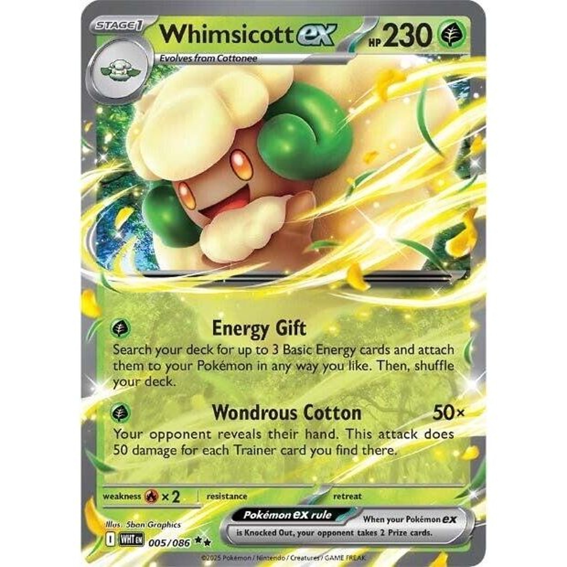 Image for Whimsicott ex (005/086) (WHT) - Pokemon
