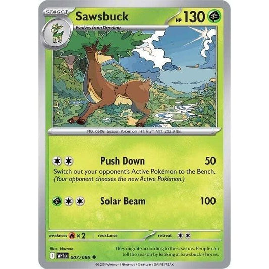Image for Sawsbuck (007/086) (WHT) - Pokemon