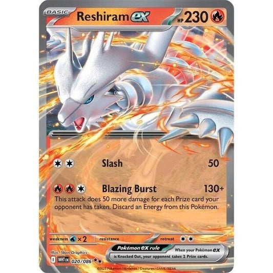 Image for Reshiram ex (020/086) (WHT) - Pokemon