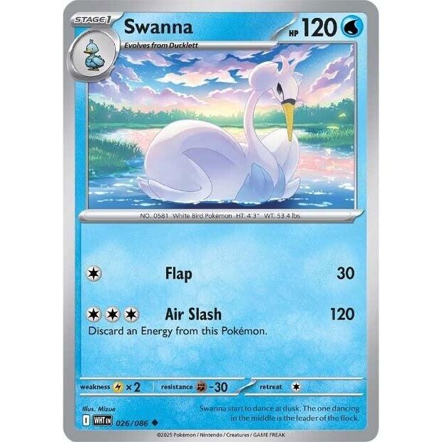 Image for Swanna (026/086) (WHT) - Pokemon