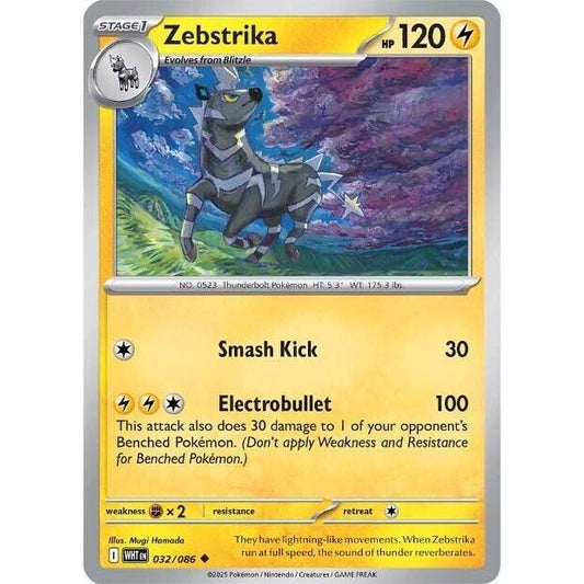 Image for Zebstrika (032/086) (WHT) - Pokemon