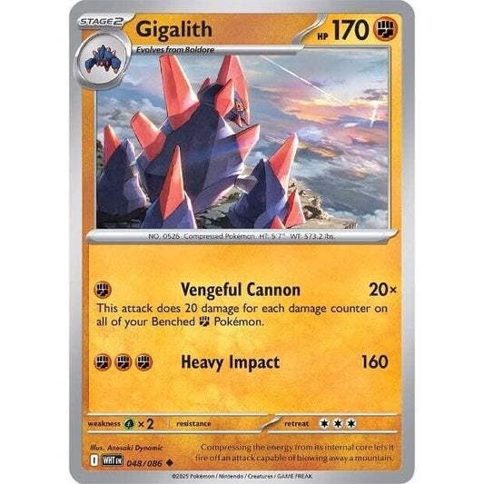 Image for Gigalith (048/086) (WHT) - Pokemon