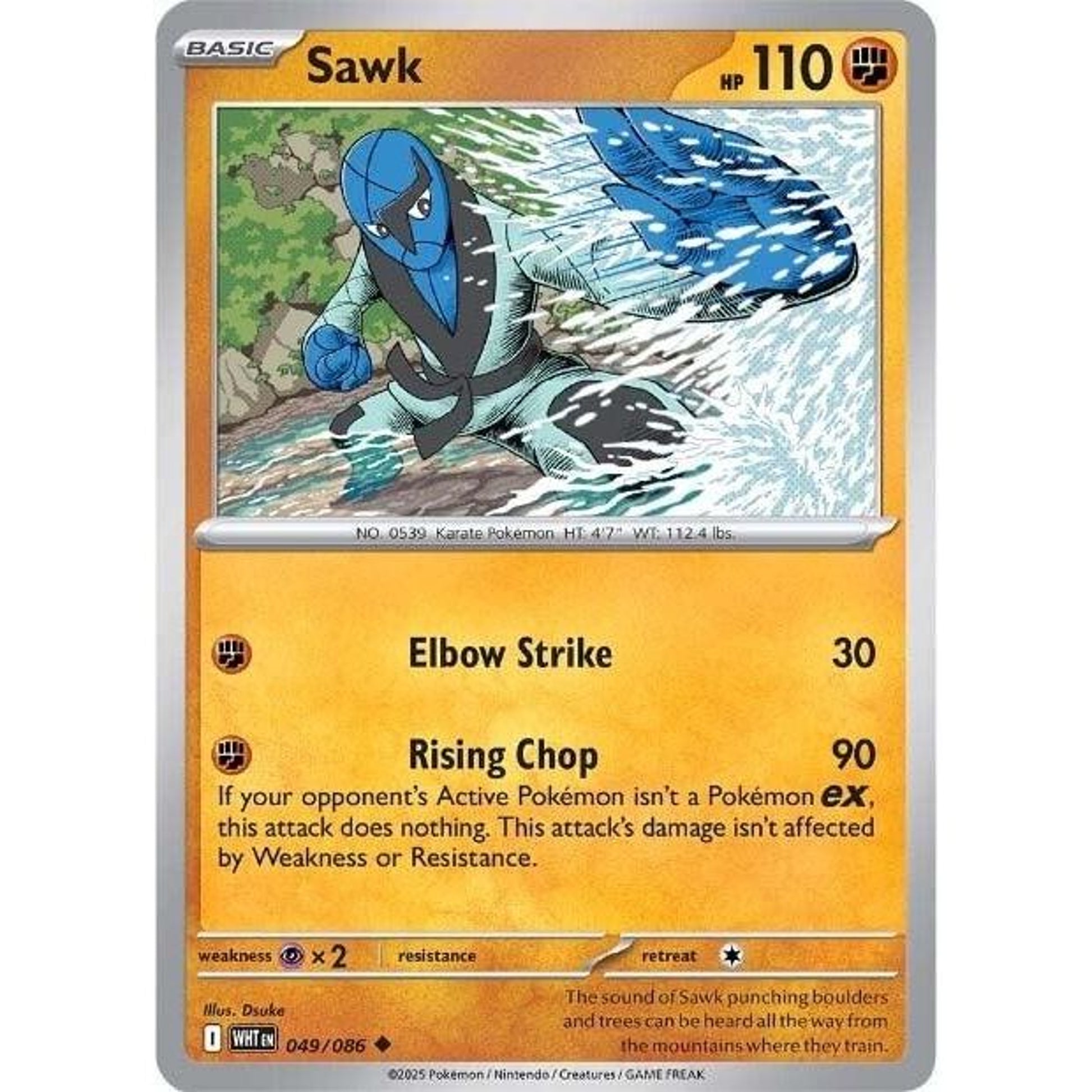 Image for Sawk (049/086) (WHT) - Pokemon