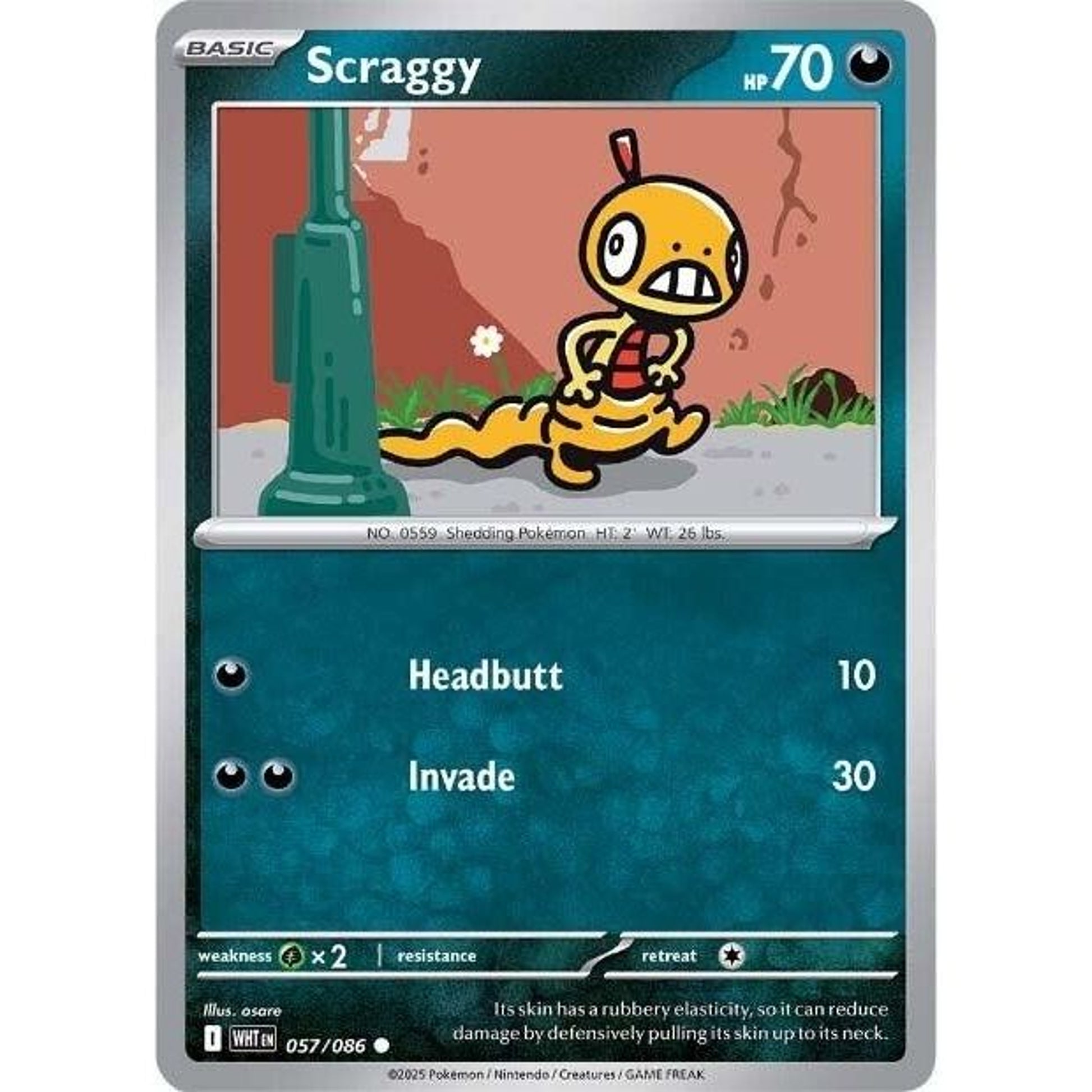 Image for Scraggy (057/086) (WHT) - Pokemon