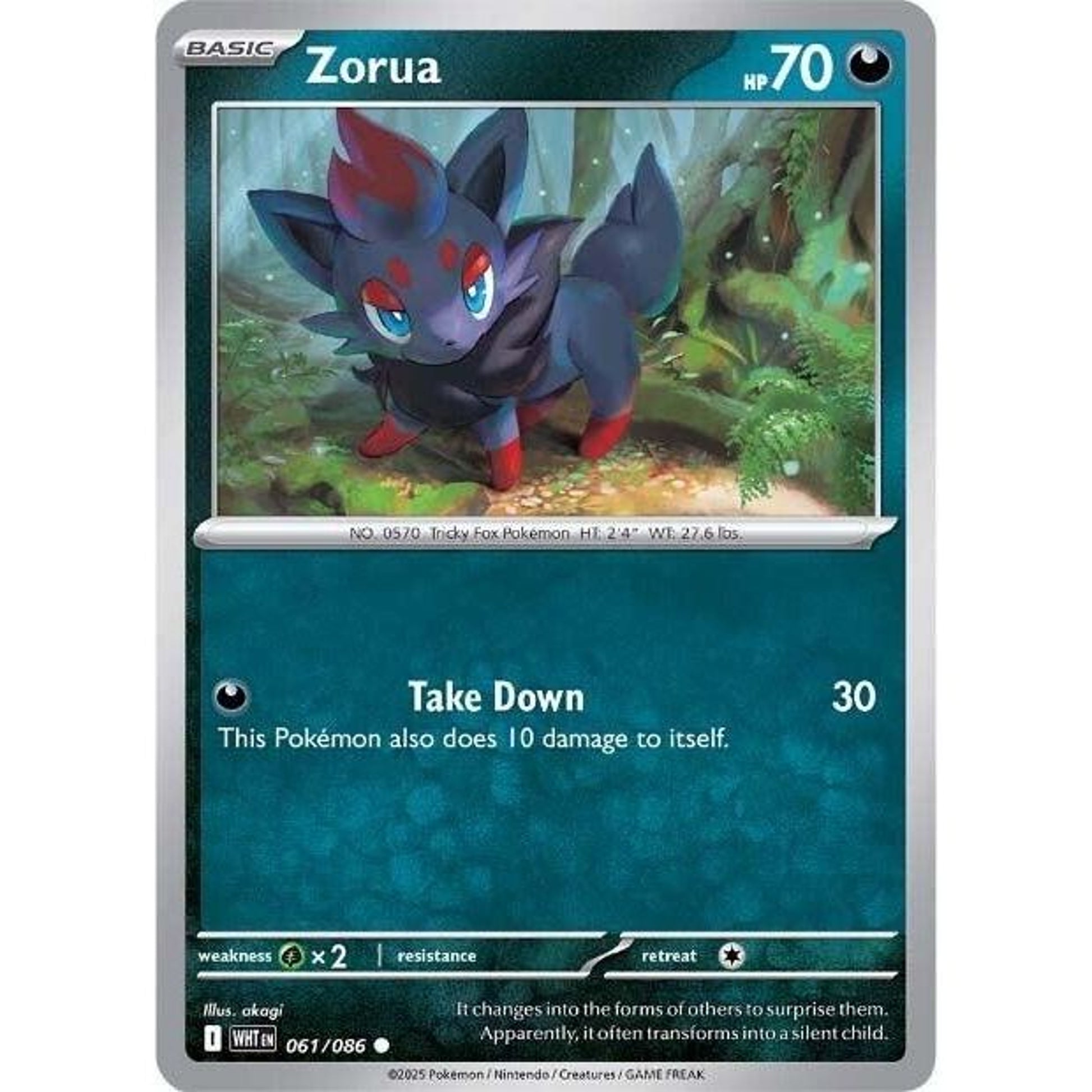 Image for Zorua (061/086) (WHT) - Pokemon