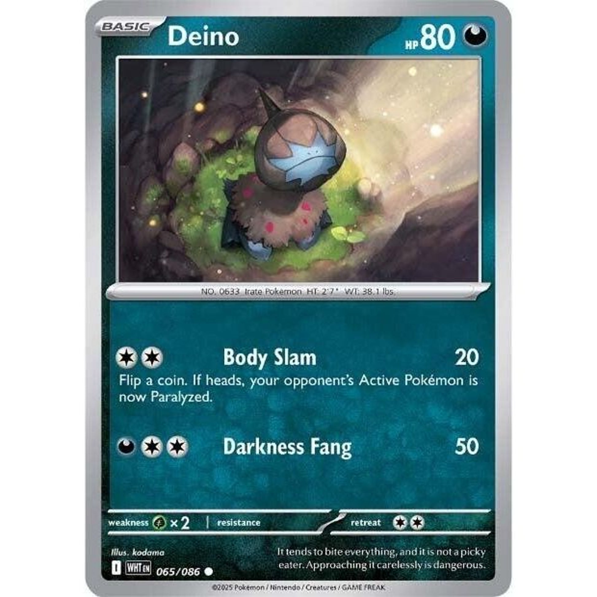 Image for Deino (065/086) (WHT) - Pokemon