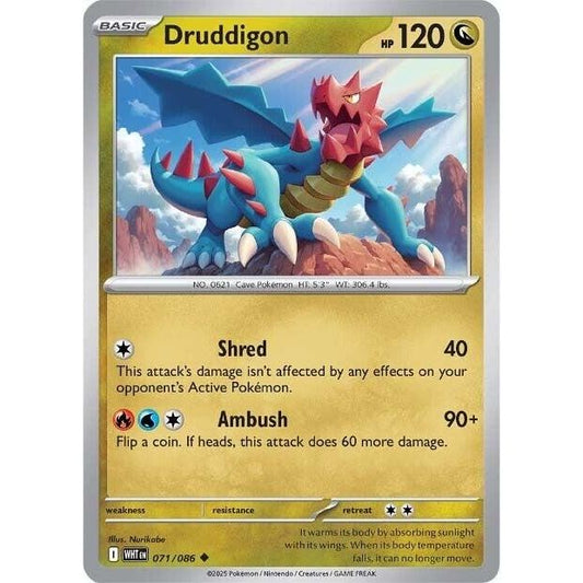 Image for Druddigon (071/086) (WHT) - Pokemon