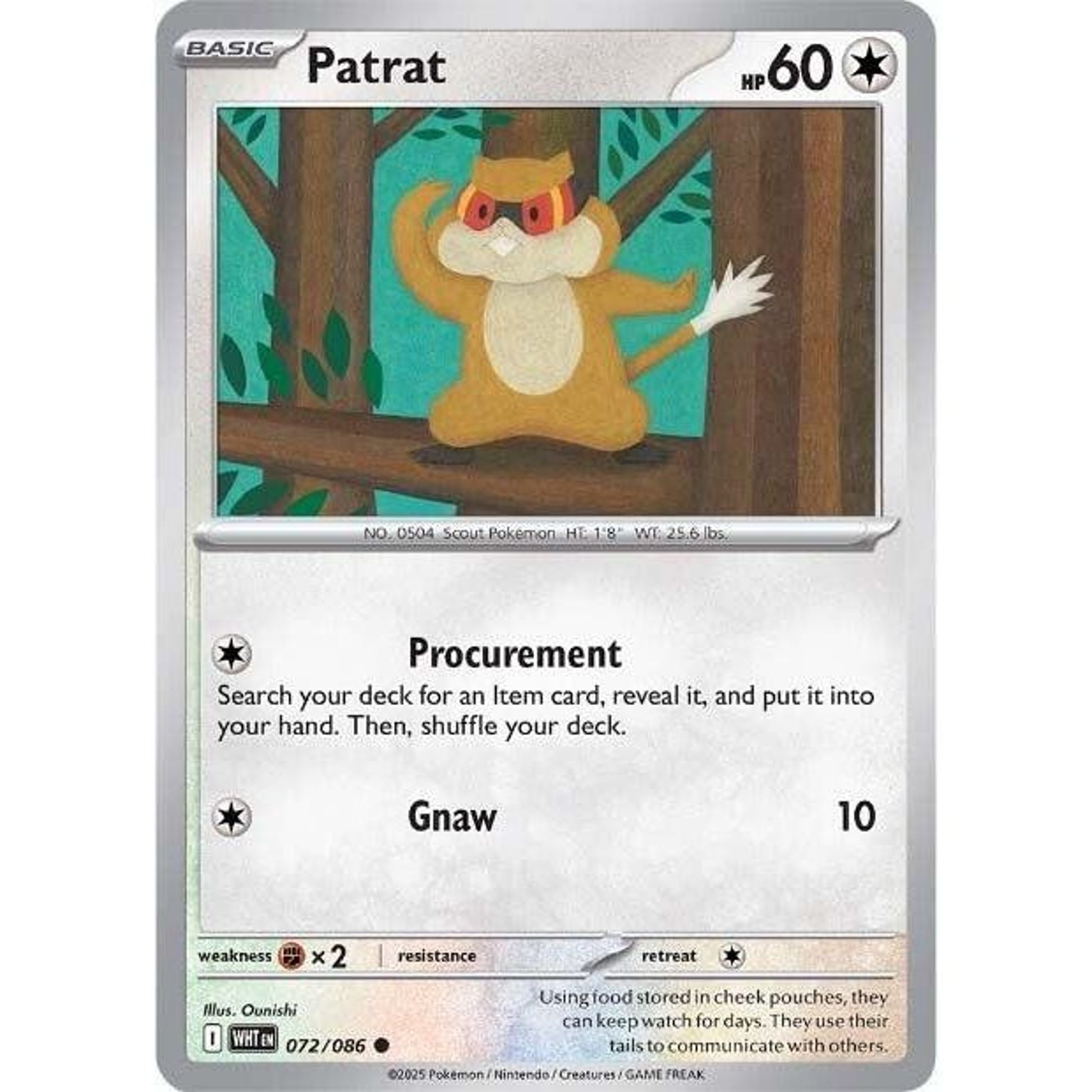 Image for Patrat (072/086) (WHT) - Pokemon
