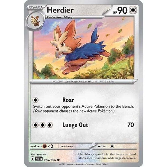 Image for Herdier (075/086) (WHT) - Pokemon