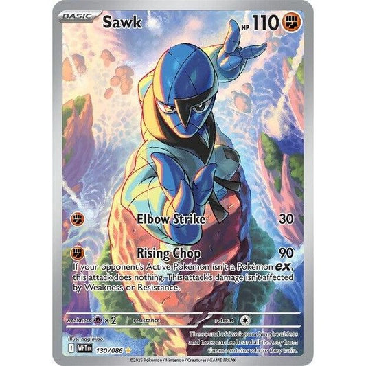 Image for Sawk (130/086) (WHT) - Pokemon