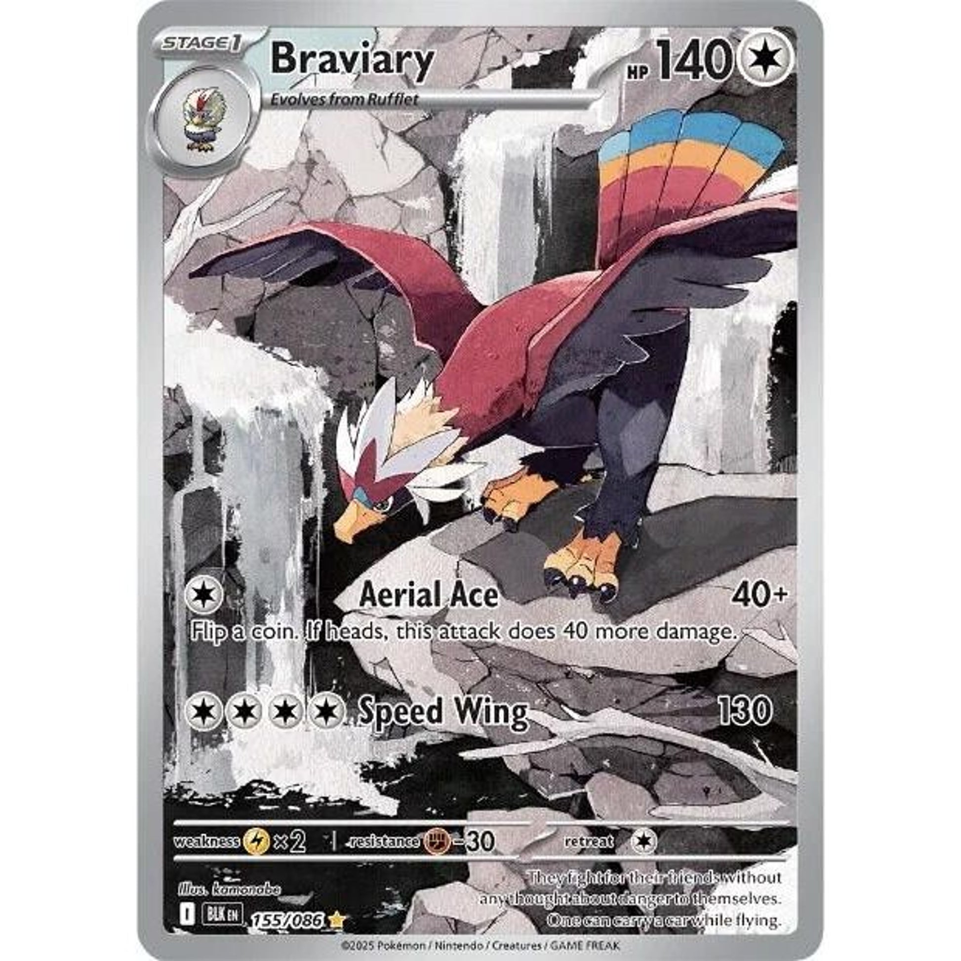 Image for Braviary (155/086) (BLK) - Pokemon
