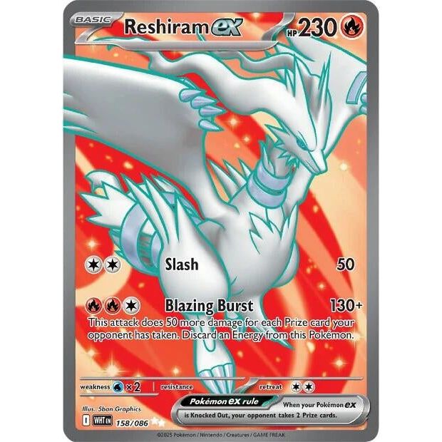 Image for Reshiram ex (158/086) (WHT) - Pokemon